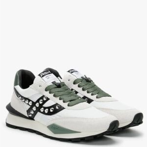 Ash Spider Beige and Black Studded Sneakers